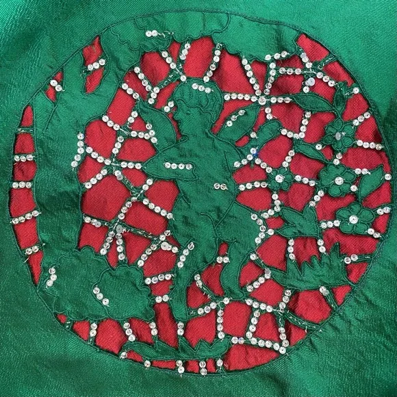 Vintage 1988 Runway Valentino Boutique Rare Red Green Cupid Gown XS/S - Picture 6 of 17